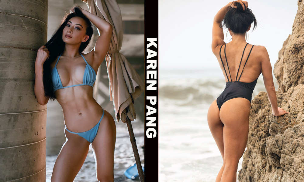 Asian fitness model Karen Pang from Vancouver Canada