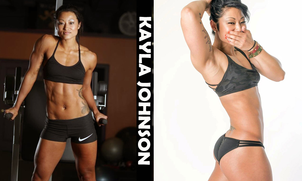 Asian fitness model Kayla Dee Johnson from the United States.