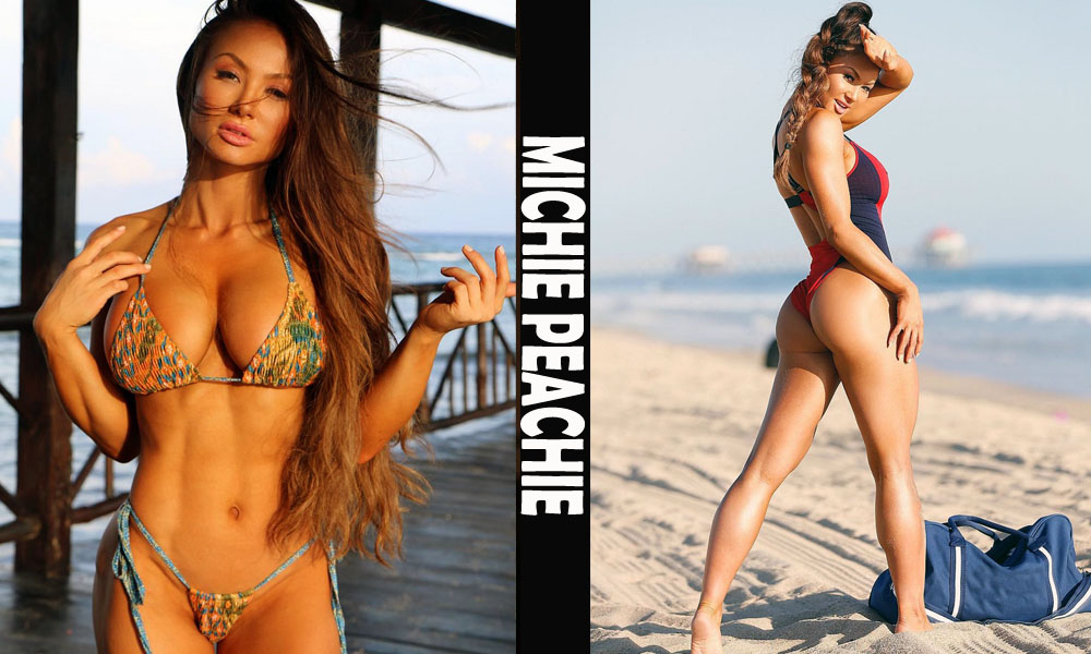 Hot Fitness Model Michie Peachie from Huntington Beach, California